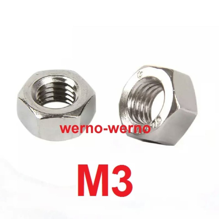 Jual Hex Nut Stainless M3 Mur Baut 3mm Heagonal Nuts Kota Magelang
