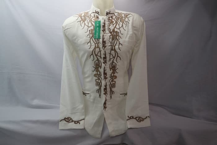 Baju Koko Jasko Jas Koko Broken White Busana Muslim Pria Dewasa JKH1 2