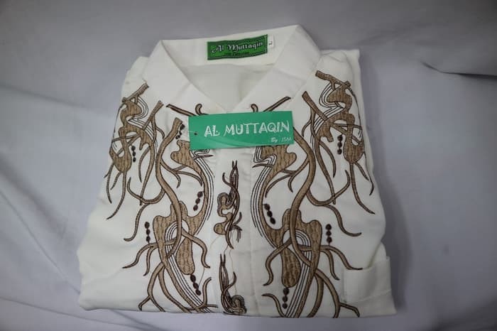 Baju Koko Jasko Jas Koko Broken White Busana Muslim Pria Dewasa JKH1 1