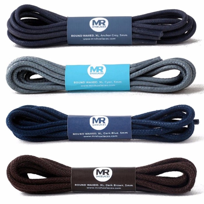 KipzKapz WS16 Brown Coffee 80cm / 100cm - Tali Sepatu Lilin / Waxed Cotton Round Shoelace