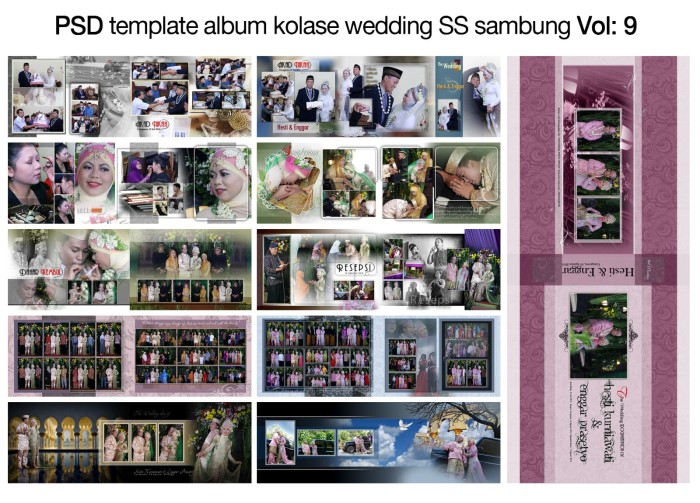 jual psd template kolase wedding book vol 9 isi 10 shet kab kendal satu digit creative tokopedia wedding book template