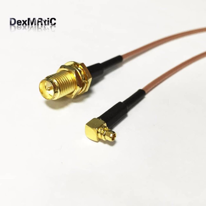 N female bulkhead to MMCX male Right Angle pigtail cable RG178 15cm for wireless