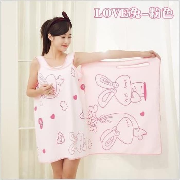 Wearable Towel Baju Handuk Kimono Renang Mandi Multi Fungsi Karakter