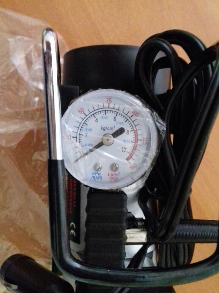 Pompa Ban Mini Tekanan 100PSI -Heavy Duty Air Compressor 12V DC