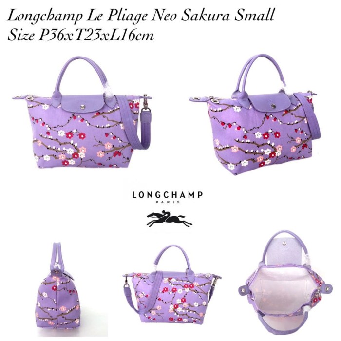 Tas wanita LongChamp Le Pliage neo sakura small original