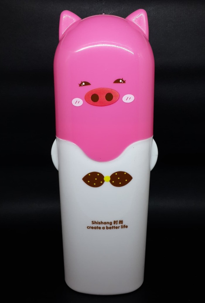 Tempat Sikat Gigi dan Odol Portable Travel Piknik Motif Animal - Hijau muda