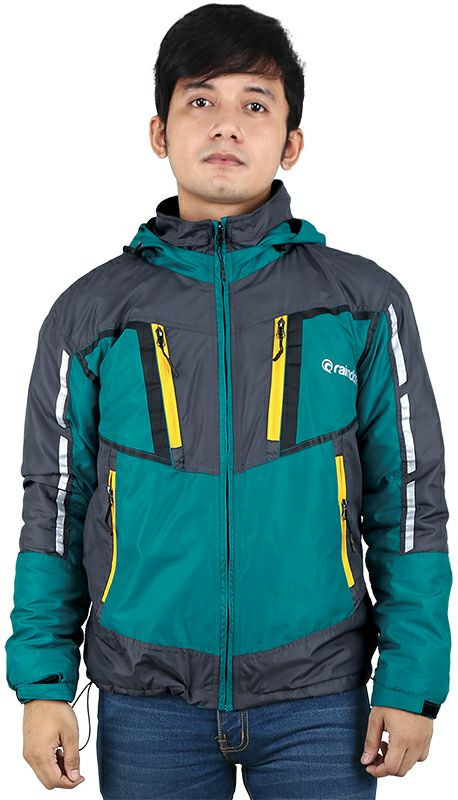 Foto Produk JAKET PENGEMUDI MOTOR(BIKER) PRIA ORI DISTRO RAINDOZ BDG (RRL 109) - Hijau Tosca, M dari optikshop