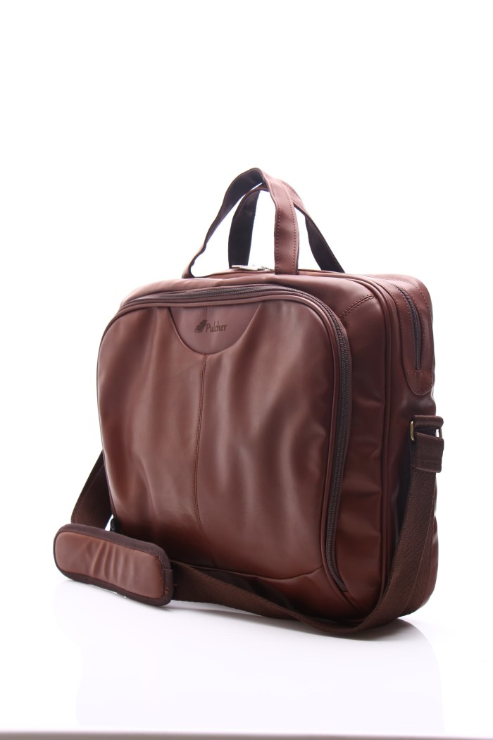 Pulcher Bags Briefcase Brownies Series Brown