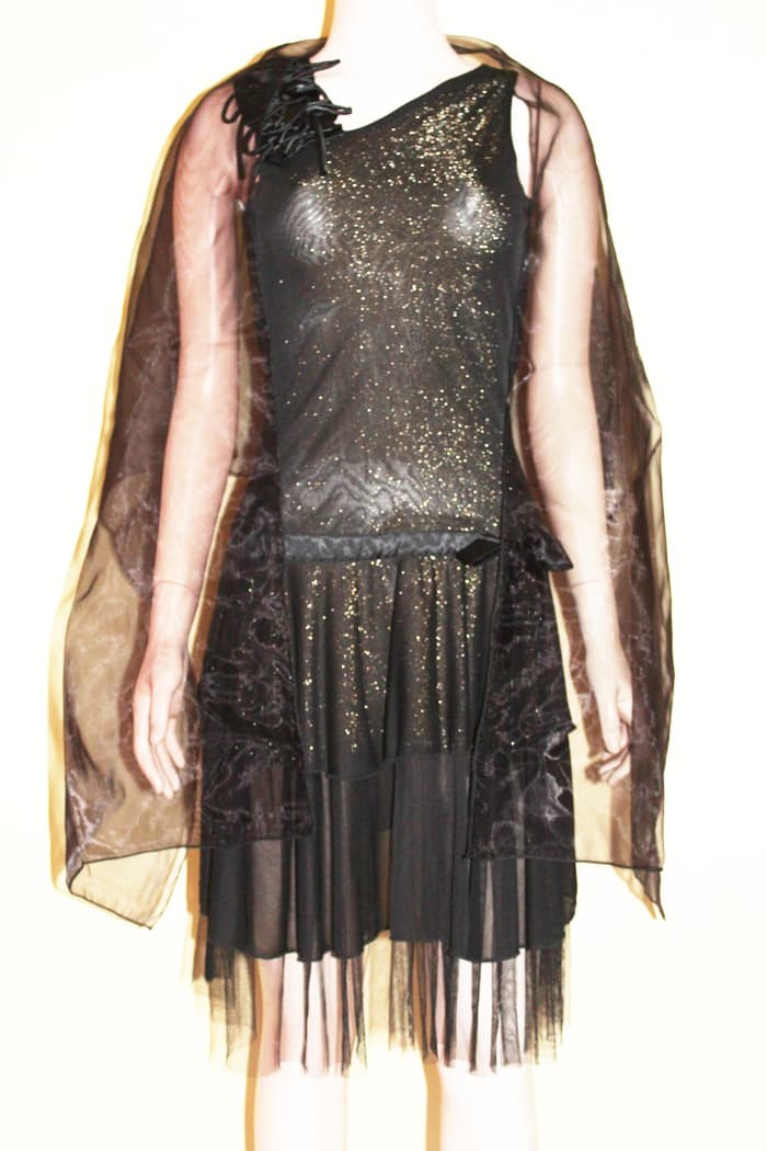 Flower Black Gold Party Dress Baju Gaun Pesta Wanita Remaja Import 4