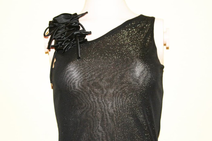 Flower Black Gold Party Dress Baju Gaun Pesta Wanita Remaja Import 1