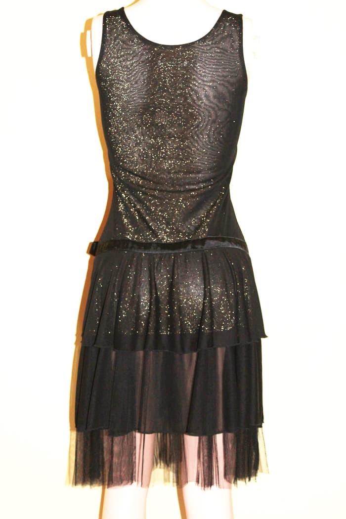 Flower Black Gold Party Dress Baju Gaun Pesta Wanita Remaja Import 3