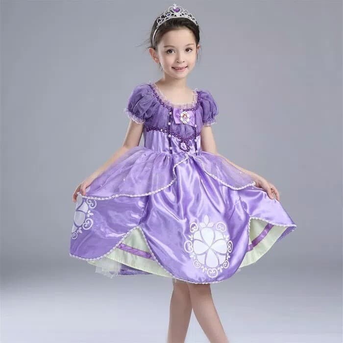 Gaun Princess Sofia Ungu Baju Princess Dress Princess Sofia Baju Pesta