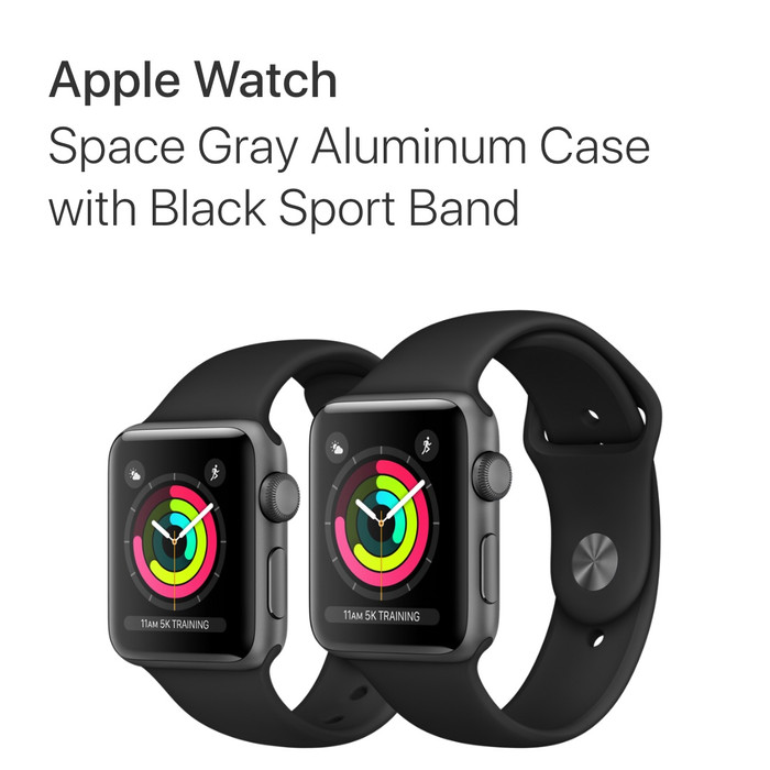 apple watch space grey black band
