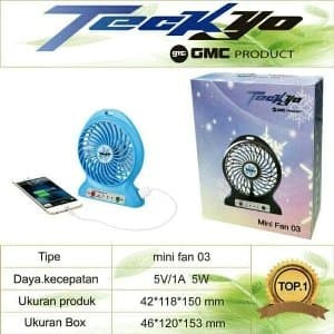 Power Bank Kipas Angin Mini Portable-Mini Fan USB Porta Diskon