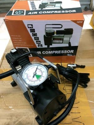 Pompa Ban Mini Tekanan 100PSI - Heavy Duty Air Compressor 12V DC
