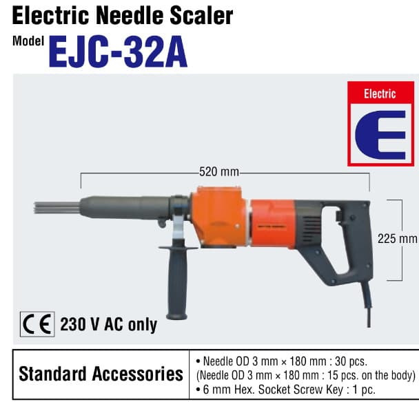 Jual Nitto Kohki EJC32A Electric Needle Scaler Jet Chisel Jakarta
