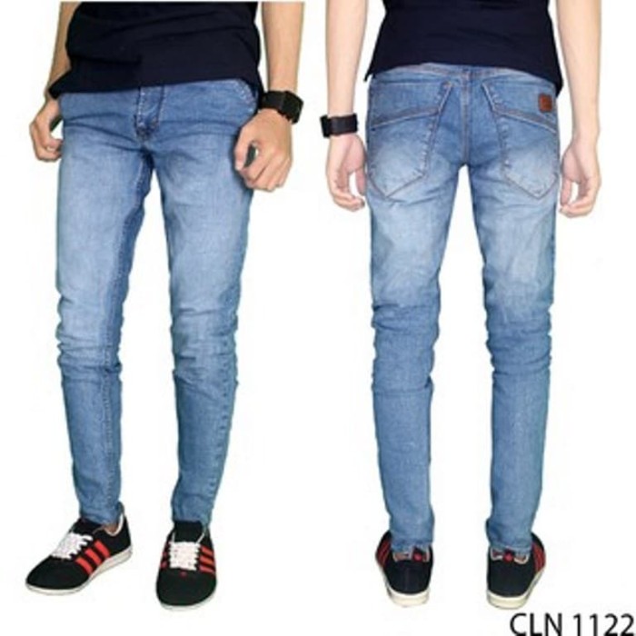 YM fashion terbaru Celana Jeans Panjang Pria Denim Biru – CLN 1122