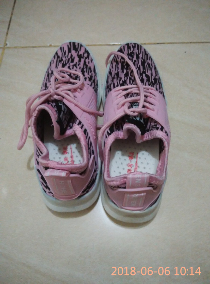 Foto Produk Sepatu running cewek warna pink kombinasi hitam dari OBR Asesoris