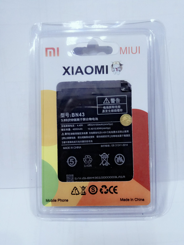 Baterai batt batre xiomi redmi bn43 bn-43 utk xiomo redmi note 4x