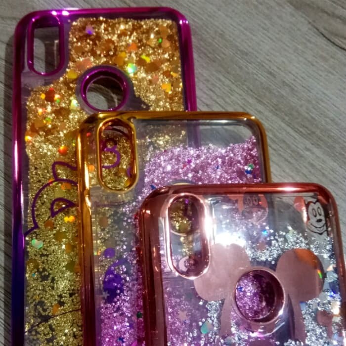 VIVO V9 CASE WATER GLITER MOTIF VIVO V9 CASE GLITER CHROME V9