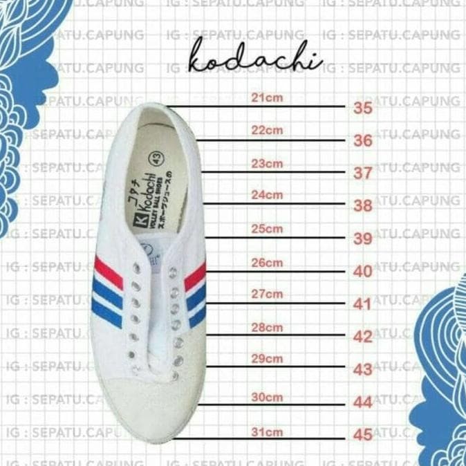 SEPAKET - Kodachi 8111 + Kaos kaki 3 stripe ( biru & merah panjang )