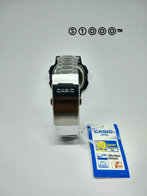Casio Digital AE-1100WD-1AVDF Jam Tangan Pria Silver Stainless Steel