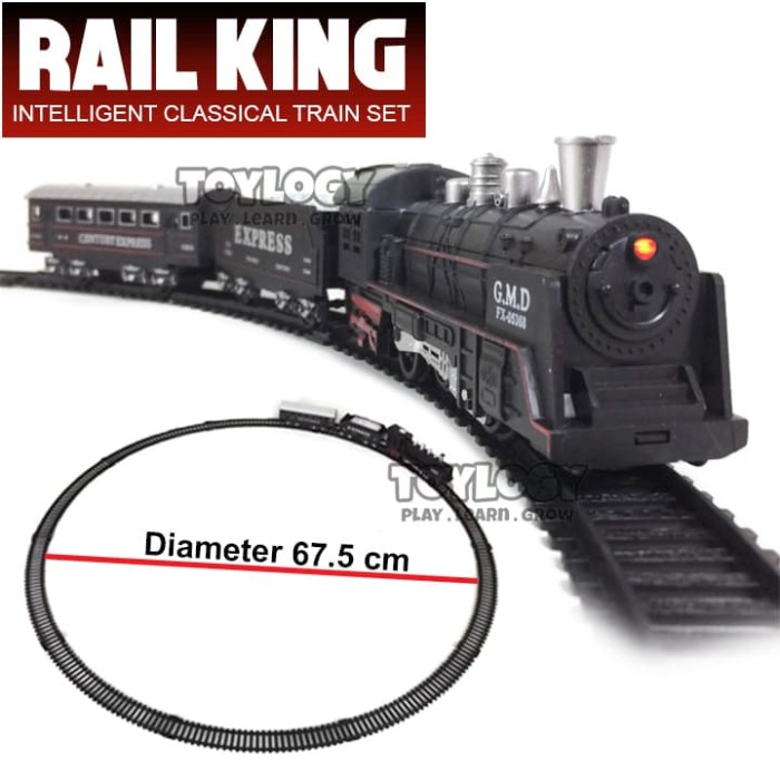 Foto Produk Mainan Anak Kereta Api Lokomotif Rail King Intelligent Classical Train dari Toylogy