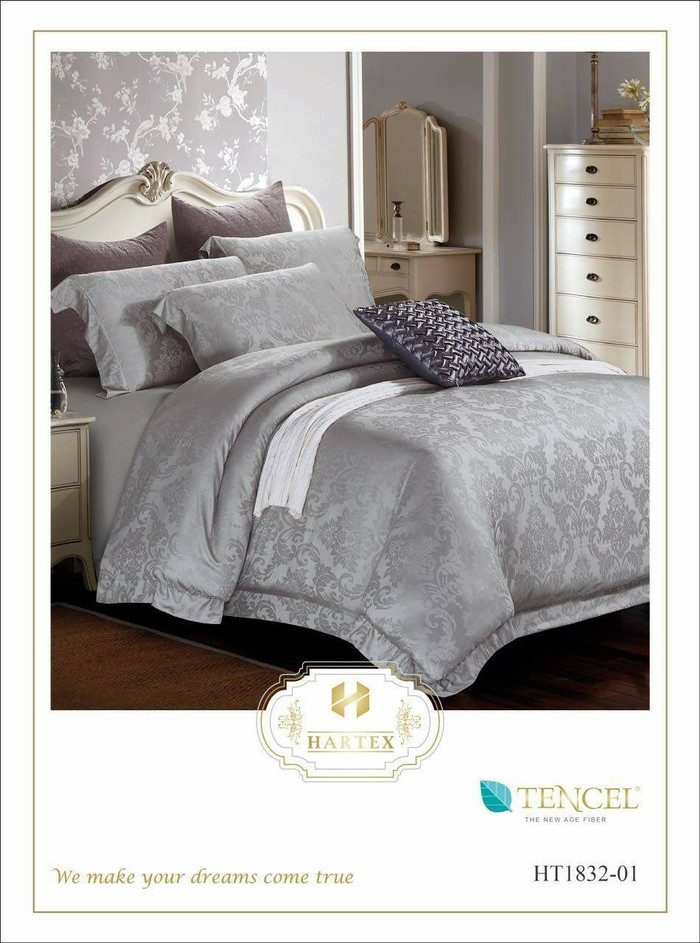 Harga Terbaru Sprei King Koil Tencel Serat Bambu Sutera Organik Ukir Sprei King Koil Tencel Serat Bambu Sutera Organik Ukir Abu 180x200
