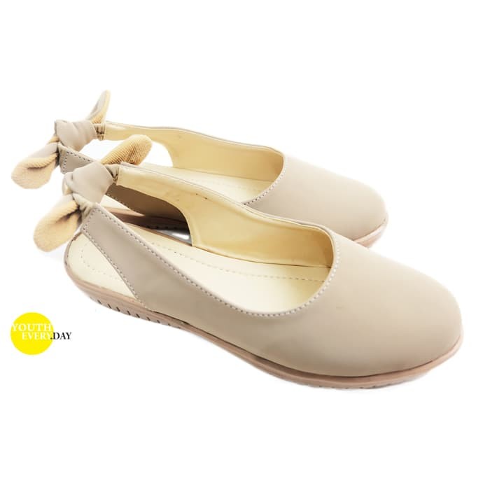 Sepatu Wanita Flatshoes Flat Shoes Merk Vasco Motif Pita Belakang