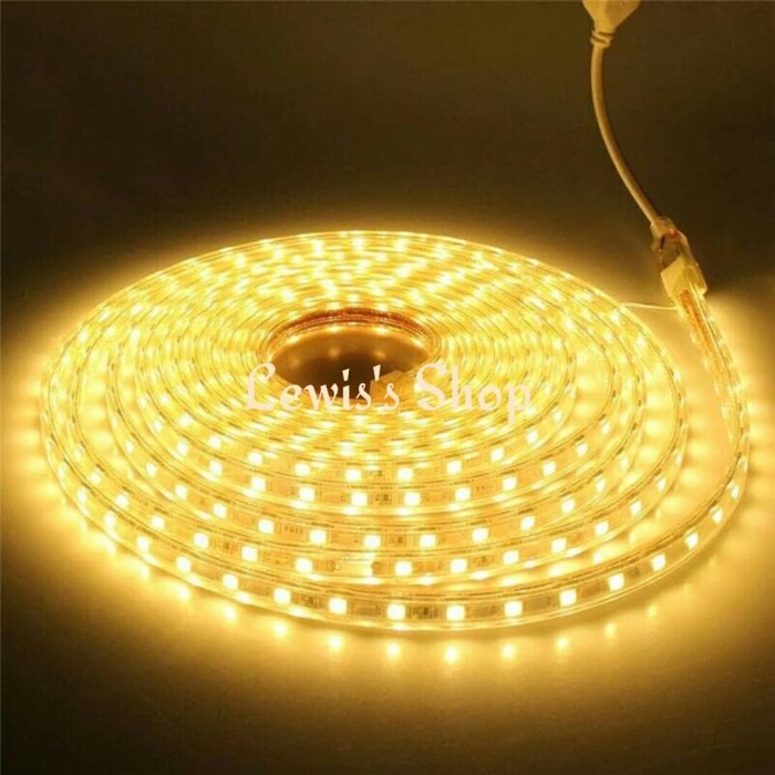 Jual Lampu Selang Led Strip 5050 Smd 220 Volt 15 Meter Kuning Jual Lampu Selang Led Strip 5050 Smd