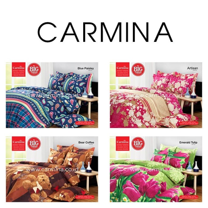Nur collection Set Bedcover + Sprei Rumbai CARMINA 180x200 King Size 1