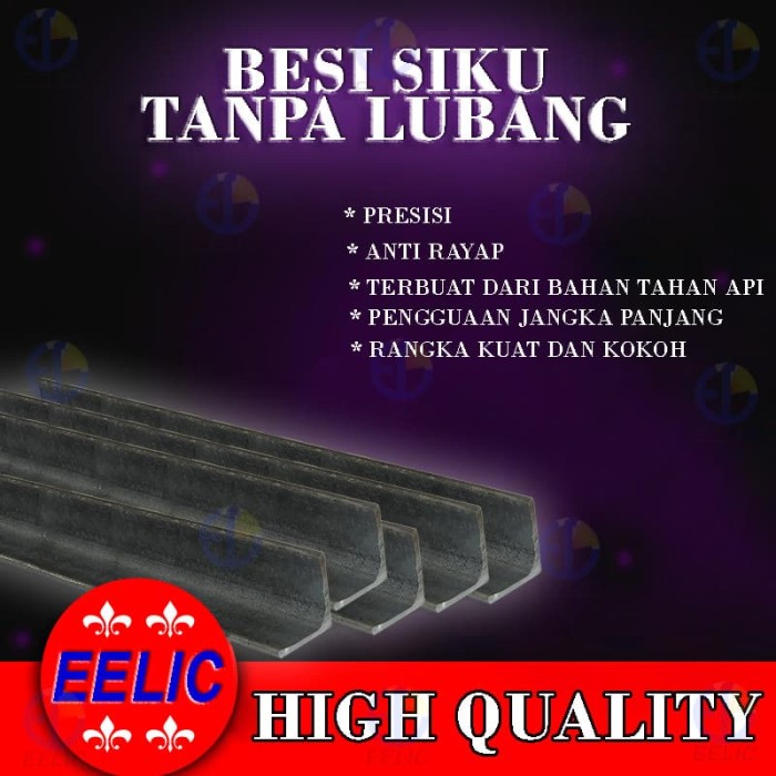 EELIC BES-30X30X3MM -100CM Besi Siku Tanpa Lubang Multifungsi Tebal 3.