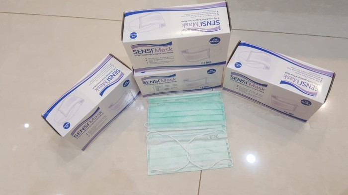 Jual Masker wajah mulut SENSI MASK 3PLY jilbab / hijab