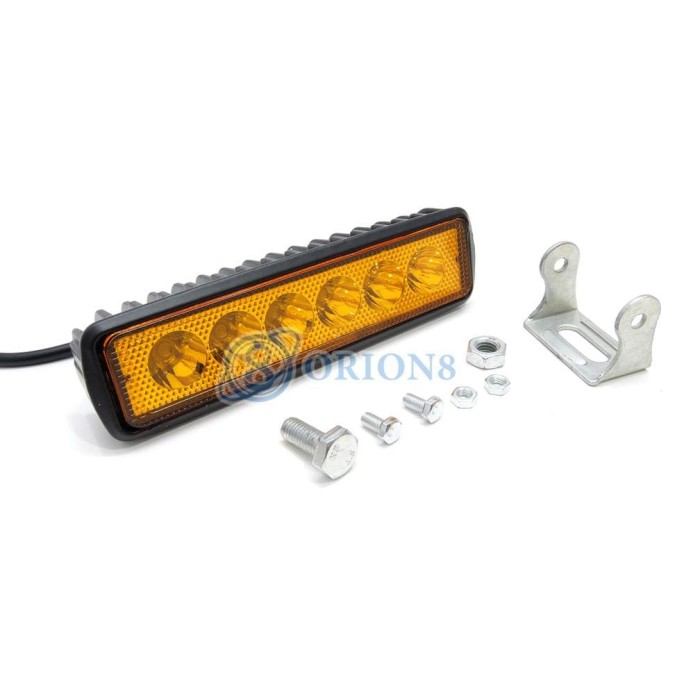 LAMPU TEMBAK SOROT MOTOR LED BAR CREE 6 TITIK 6 MATA WORK LIGHT KUNING