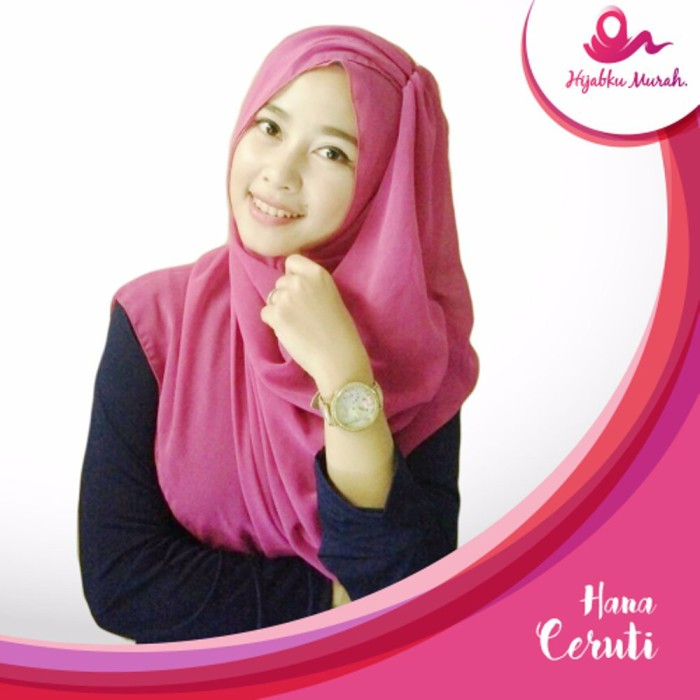 Termurah!! Hana Ceruti Kerudung Praktis Jilbab Instan Praktis