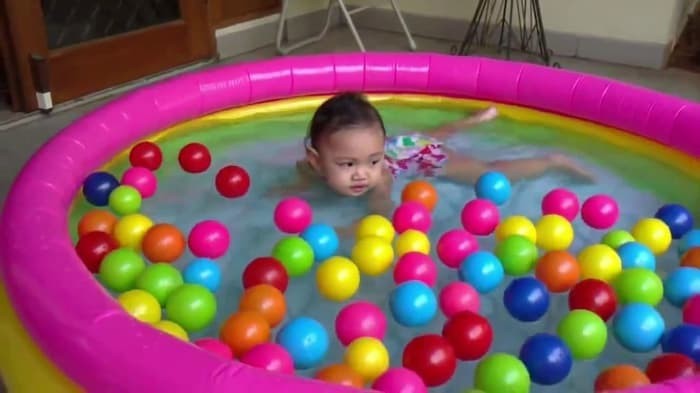 Kolam Renang Anak Sunset Glow 4 Ring Rainbow Pool Intex 56441 168x46cm