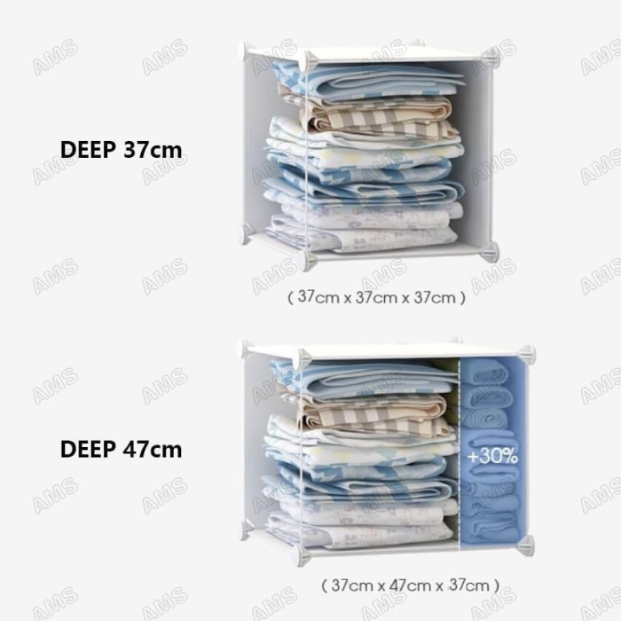 Lemari pakaian plastik portable rak sepatu lemari anak 8P 2R