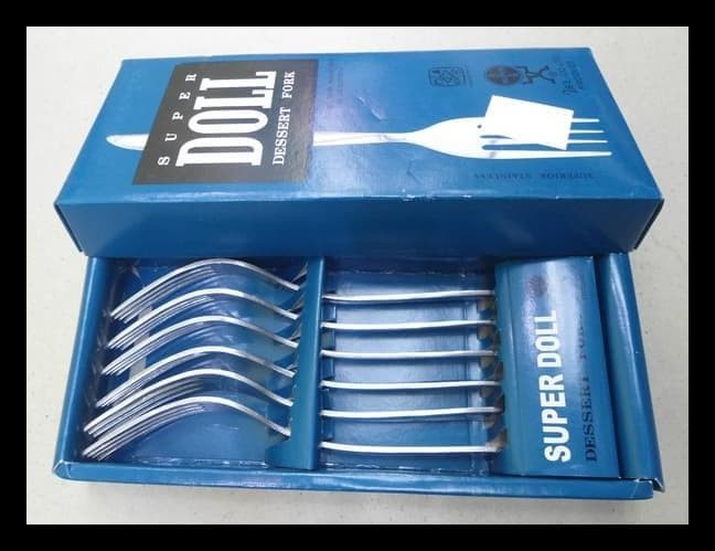 Jual Super Doll Garpu Makan Stainless Steel Dessert Fork Isi 6 Pcs Perdus 1 Harga Rp 36.000