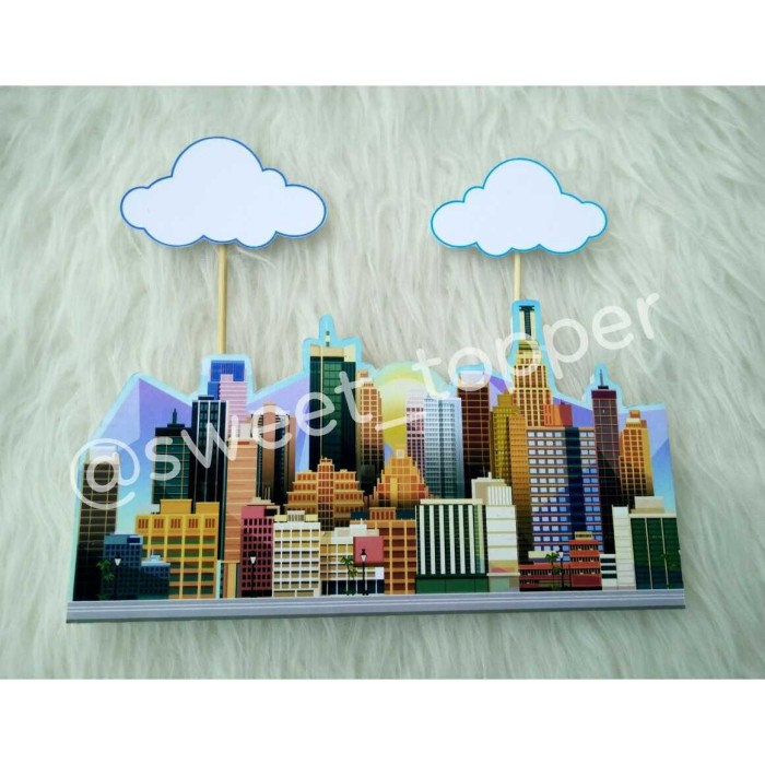 Jual Hiasan Background City 02 Untuk Hiasan Kue Dll Office Jakarta Pusat Aino Shop Tokopedia
