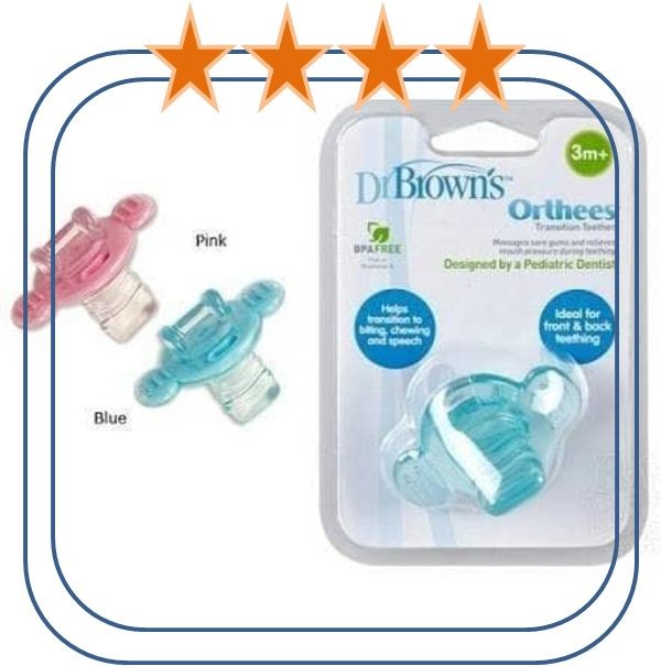 2 Count Blue Orthees Transition Dr Browns Teether