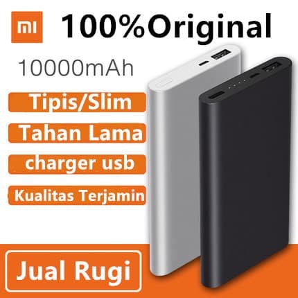 Powerbank Xiaomi Mi Pro 2 1000mAh 100% original fleksibel tahan lama - Putih