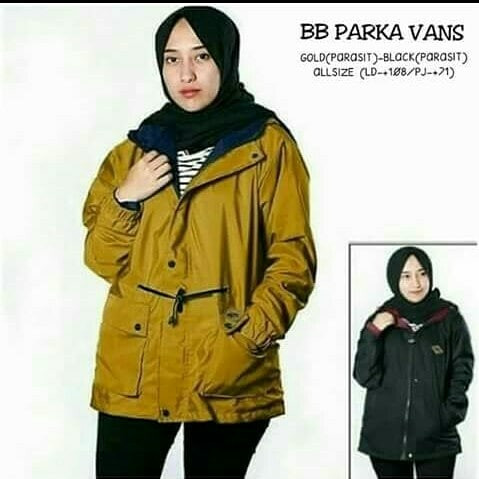 Jaket Bolak Balik Parka Cewek .