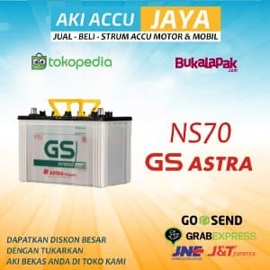 Aki Accu Mobil NS70 Hybrid Basah GS Astra Limited