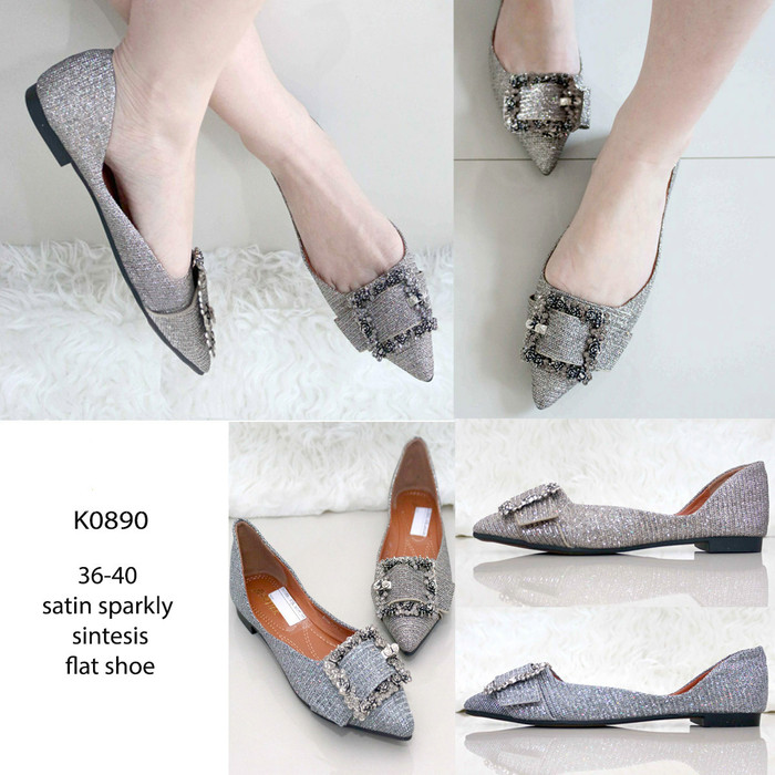 sparkly flat shoes