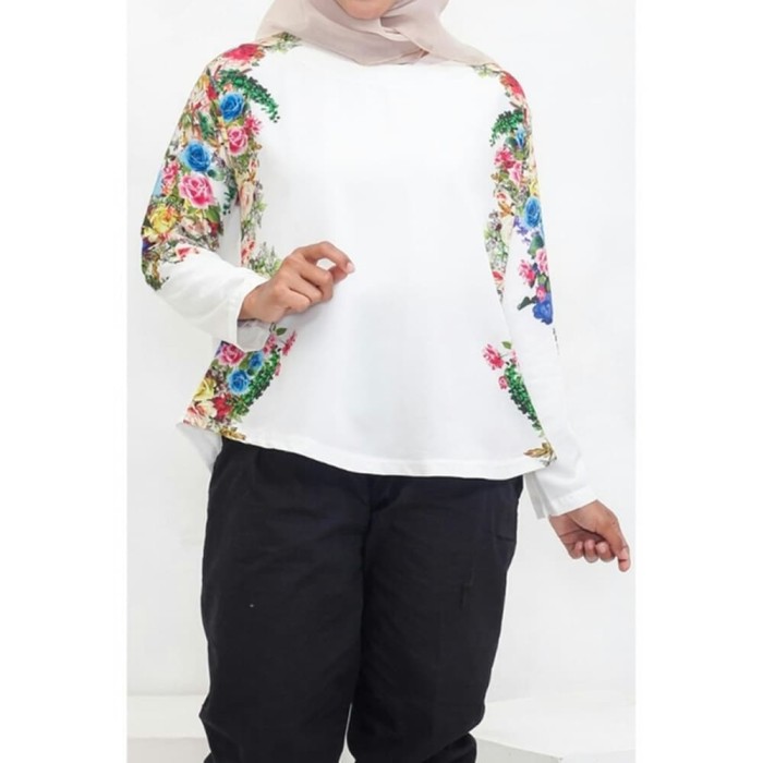Atasan Blouse Tunik Wanita New Friza Printing baju tunik | blus muslim