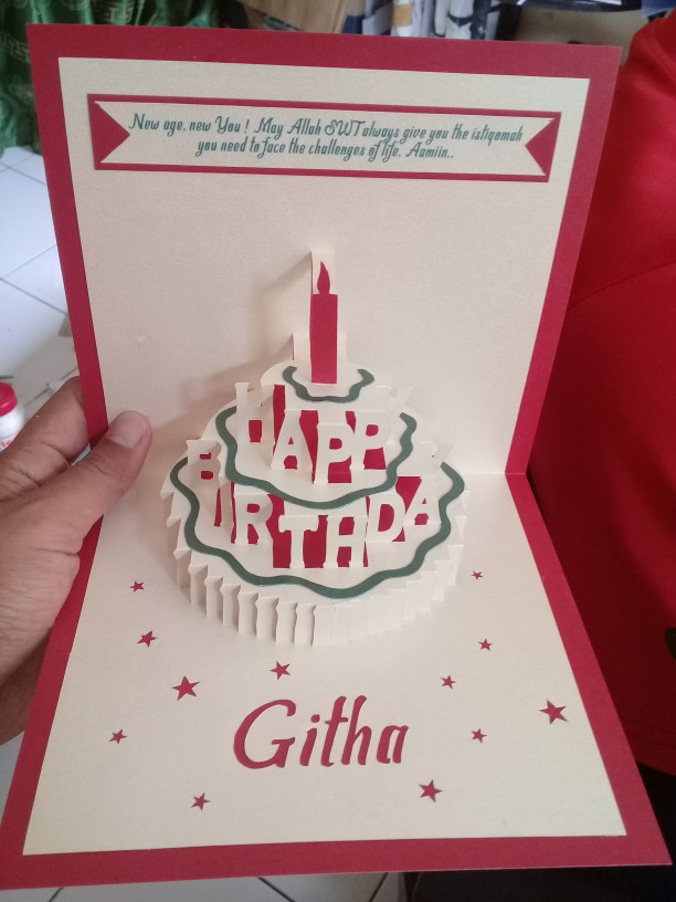 Jual Kartu Ucapan Ultah 3d Pop Up Custom Namaucapan 3d Birthday