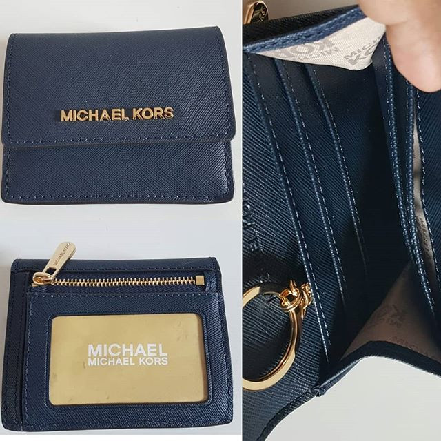 michael kors card case id key holder