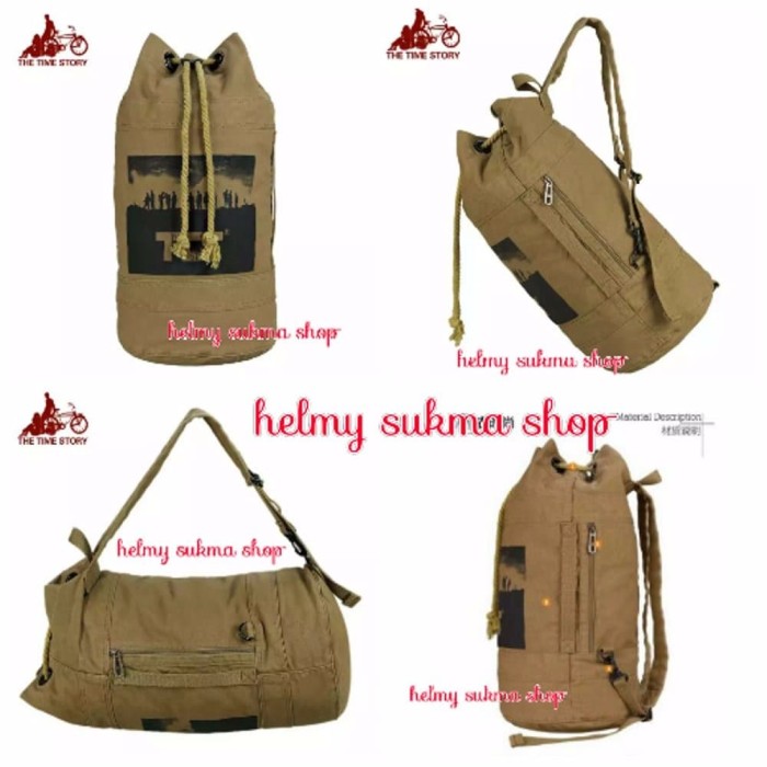 tas gemblok kanvas pria wanita multi fungsi THE TIME STORY TTS 1818