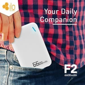 ILO Power Bank F2 series by Hippo 6600 mAh - Putih