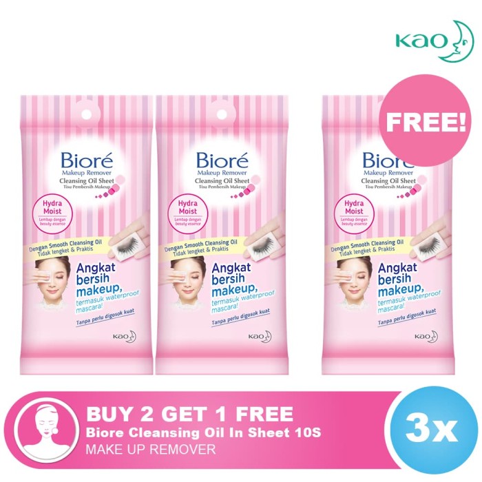 Jual BUY 2 GET 1 FREE Biore Cleansing Oil In Sheet 10S
